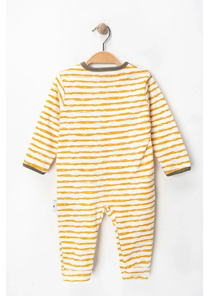 %100 Pamuk 9-12-18 Ay Afrika Safari 3'lü Patiksiz Manşetli Tulum (Kız Erkek Bebek Çocuk) modelleri