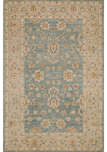 Yeşil Çiçekli Modern Etnik Desenli Halı | Makinada Yıkanabilir | Hav Toz Vermez | Leke Tutmayaz | Kaymaz Taban | Dijital Makine Baskı | Salon Yolluk Mutfak Halısı