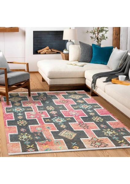 Kırmızı Etnik Modern Etnik Desenli Halı | Makinada Yıkanabilir | Hav Toz Vermez | Leke Tutmayaz | Kaymaz Taban | Dijital Makine Baskı | Salon Yolluk Mutfak Halısı fiyatları