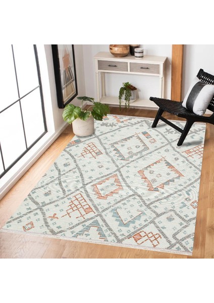 Mavi Etnik Modern Etnik Desenli Halı | Makinada Yıkanabilir | Hav Toz Vermez | Leke Tutmayaz | Kaymaz Taban | Dijital Makine Baskı | Salon Yolluk Mutfak Halısı fiyatları