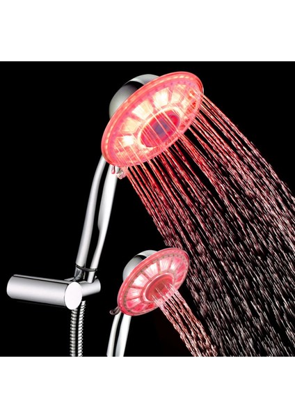 120 mm Extra Geniş Panel LED Işıklı Duş Başlığı – Sıcaklığa Duyarlı Renk Değiştiren Premium Malzeme Yüksek Basınçlı Su Tasarruflu Banyo El Duşu fiyatları