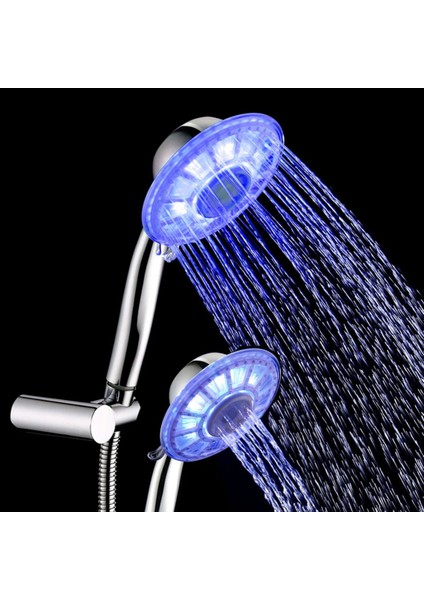 120 mm Extra Geniş Panel LED Işıklı Duş Başlığı – Sıcaklığa Duyarlı Renk Değiştiren Premium Malzeme Yüksek Basınçlı Su Tasarruflu Banyo El Duşu modelleri