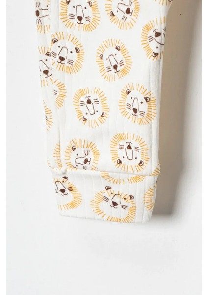 %100 Pamuk 9-12-18 Ay Organik Aslan 3'lü Patiksiz Manşetli Tulum (Kız Erkek Bebek Çocuk) indirimleri