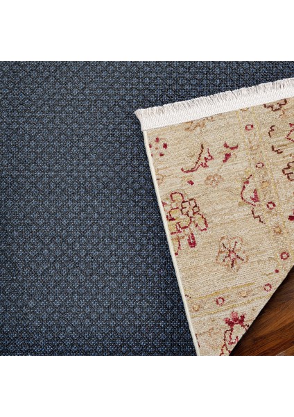 Krem Bordürlü Modern Etnik Desenli Halı | Makinada Yıkanabilir | Hav Toz Vermez | Leke Tutmayaz | Kaymaz Taban | Dijital Makine Baskı | Salon Yolluk Mutfak Halısı modelleri