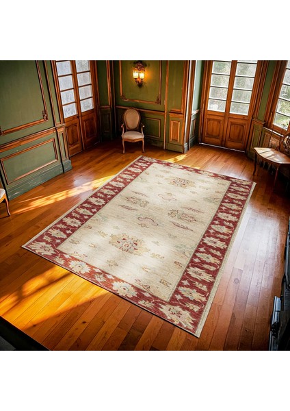 Bordo Bordürlü Modern Etnik Desenli Halı | Makinada Yıkanabilir | Hav Toz Vermez | Leke Tutmayaz | Kaymaz Taban | Dijital Makine Baskı | Salon Yolluk Mutfak Halısı modelleri