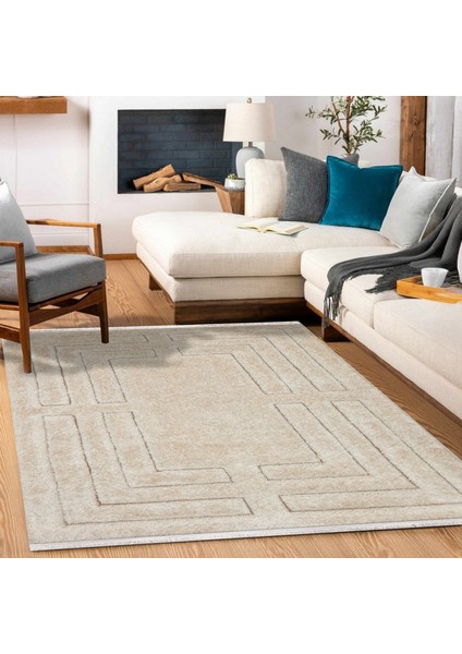 Krem Geometrik Modern Etnik Desenli Halı | Makinada Yıkanabilir | Hav Toz Vermez | Leke Tutmayaz | Kaymaz Taban | Dijital Makine Baskı | Salon Yolluk Mutfak Halısı fiyatları