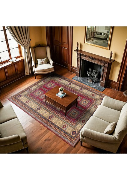 Bordo Bordürlü Modern Etnik Desenli Halı | Makinada Yıkanabilir | Hav Toz Vermez | Leke Tutmayaz | Kaymaz Taban | Dijital Makine Baskı | Salon Yolluk Mutfak Halısı fiyatları