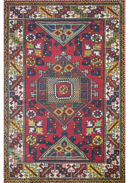 Kırmızı Göbekli Modern Etnik Desenli Halı | Makinada Yıkanabilir | Hav Toz Vermez | Leke Tutmayaz | Kaymaz Taban | Dijital Makine Baskı | Salon Yolluk Mutfak Halısı