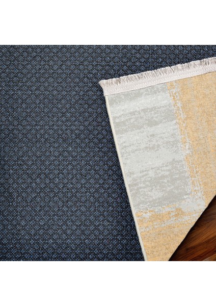 Sarı Çerçeveli Modern Etnik Desenli Halı | Makinada Yıkanabilir | Hav Toz Vermez | Leke Tutmayaz | Kaymaz Taban | Dijital Makine Baskı | Salon Yolluk Mutfak Halısı fırsatları