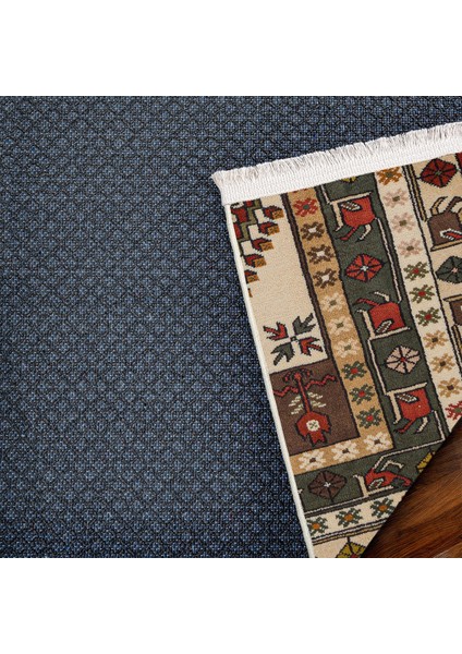 Yeşil Bordürlü Modern Etnik Desenli Halı | Makinada Yıkanabilir | Hav Toz Vermez | Leke Tutmayaz | Kaymaz Taban | Dijital Makine Baskı | Salon Yolluk Mutfak Halısı fırsatları