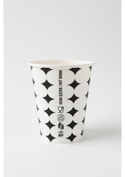 Yıldızlı Karton Bardak 200 Adet 8 Oz - 240 ml