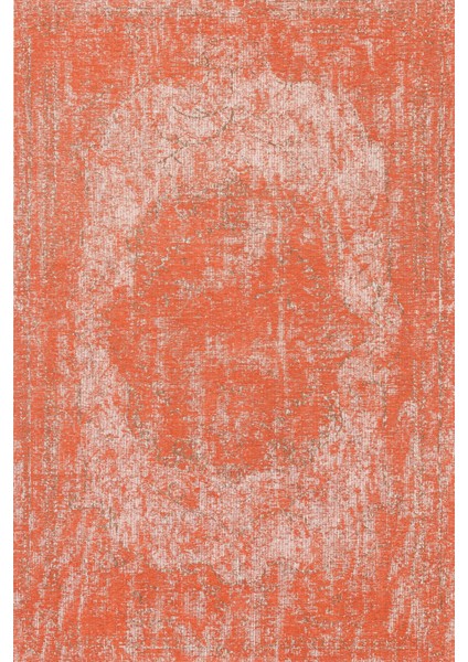 Turuncu Modern Modern Etnik Desenli Halı | Makinada Yıkanabilir | Hav Toz Vermez | Leke Tutmayaz | Kaymaz Taban | Dijital Makine Baskı | Salon Yolluk Mutfak Halısı