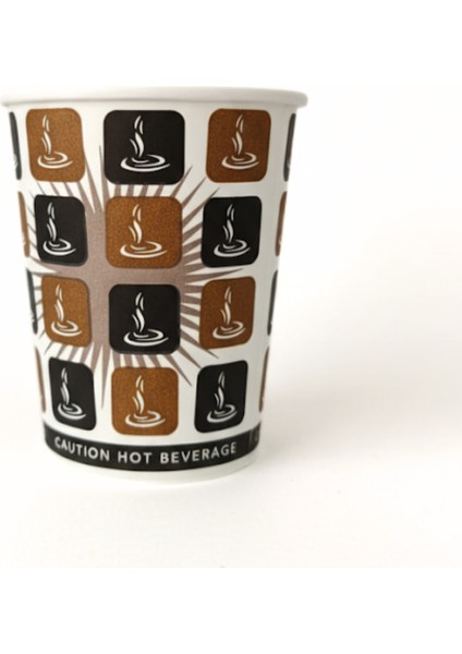 Damalı Karton Bardak 500 Adet 8 Oz - 240 ml