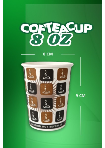 Damalı Karton Bardak 500 Adet 8 Oz - 240 ml indirimleri