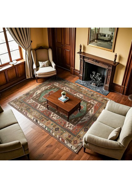 Turuncu Madalyon Modern Etnik Desenli Halı | Makinada Yıkanabilir | Hav Toz Vermez | Leke Tutmayaz | Kaymaz Taban | Dijital Makine Baskı | Salon Yolluk Mutfak Halısı fiyatları