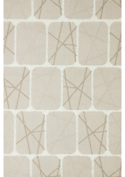 Krem Geometrik Modern Etnik Desenli Halı | Makinada Yıkanabilir | Hav Toz Vermez | Leke Tutmayaz | Kaymaz Taban | Dijital Makine Baskı | Salon Yolluk Mutfak Halısı