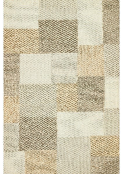 Krem Patchwork Modern Etnik Desenli Halı | Makinada Yıkanabilir | Hav Toz Vermez | Leke Tutmayaz | Kaymaz Taban | Dijital Makine Baskı | Salon Yolluk Mutfak Halısı