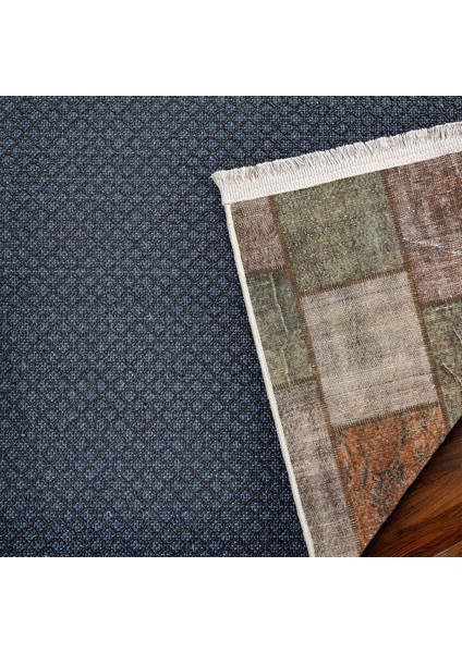 Kahve Patchwork Modern Etnik Desenli Halı | Makinada Yıkanabilir | Hav Toz Vermez | Leke Tutmayaz | Kaymaz Taban | Dijital Makine Baskı | Salon Yolluk Mutfak Halısı fırsatları