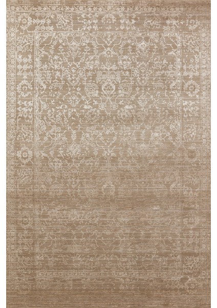 Bej Klasik Modern Etnik Desenli Halı | Makinada Yıkanabilir | Hav Toz Vermez | Leke Tutmayaz | Kaymaz Taban | Dijital Makine Baskı | Salon Yolluk Mutfak Halısı