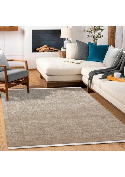 Bej Klasik Modern Etnik Desenli Halı | Makinada Yıkanabilir | Hav Toz Vermez | Leke Tutmayaz | Kaymaz Taban | Dijital Makine Baskı | Salon Yolluk Mutfak Halısı modelleri