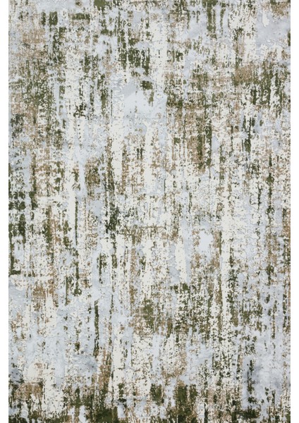 Yeşil Modern Modern Etnik Desenli Halı | Makinada Yıkanabilir | Hav Toz Vermez | Leke Tutmayaz | Kaymaz Taban | Dijital Makine Baskı | Salon Yolluk Mutfak Halısı