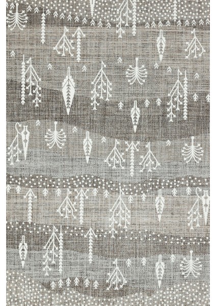 Kahve Etnik Modern Etnik Desenli Halı | Makinada Yıkanabilir | Hav Toz Vermez | Leke Tutmayaz | Kaymaz Taban | Dijital Makine Baskı | Salon Yolluk Mutfak Halısı