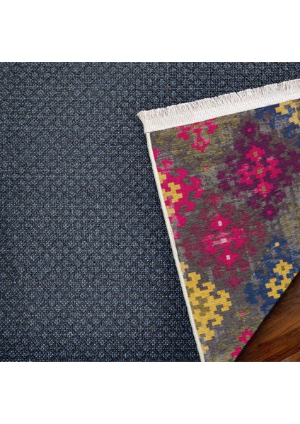 Gri Geometrik Modern Etnik Desenli Halı | Makinada Yıkanabilir | Hav Toz Vermez | Leke Tutmayaz | Kaymaz Taban | Dijital Makine Baskı | Salon Yolluk Mutfak Halısı fırsatları