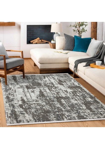 Antrasit Modern Modern Etnik Desenli Halı | Makinada Yıkanabilir | Hav Toz Vermez | Leke Tutmayaz | Kaymaz Taban | Dijital Makine Baskı | Salon Yolluk Mutfak Halısı fiyatları