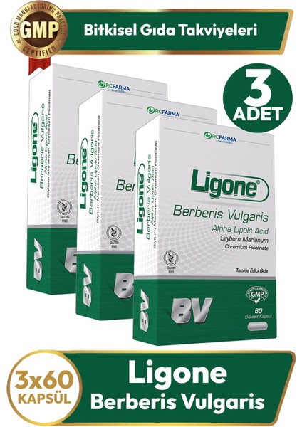 Ligone Berberis Vulgaris 60 Kapsül 3 Adet