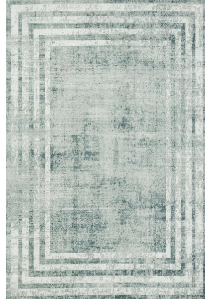 Mavi Çerçeveli Modern Etnik Desenli Halı | Makinada Yıkanabilir | Hav Toz Vermez | Leke Tutmayaz | Kaymaz Taban | Dijital Makine Baskı | Salon Yolluk Mutfak Halısı