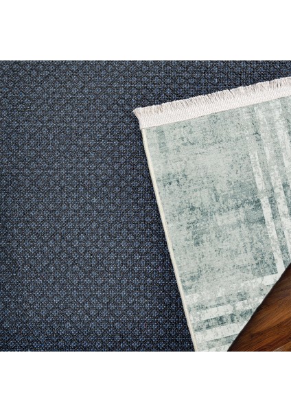 Mavi Çerçeveli Modern Etnik Desenli Halı | Makinada Yıkanabilir | Hav Toz Vermez | Leke Tutmayaz | Kaymaz Taban | Dijital Makine Baskı | Salon Yolluk Mutfak Halısı fırsatları