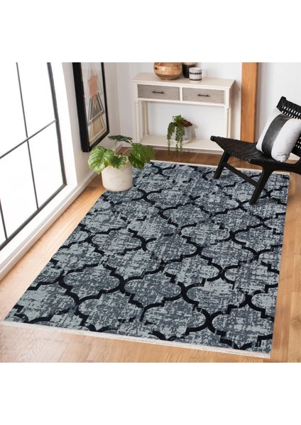 Gri Geometrik Modern Etnik Desenli Halı | Makinada Yıkanabilir | Hav Toz Vermez | Leke Tutmayaz | Kaymaz Taban | Dijital Makine Baskı | Salon Yolluk Mutfak Halısı modelleri