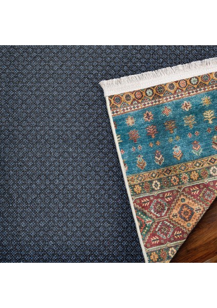 Mavi Etnik Modern Etnik Desenli Halı | Makinada Yıkanabilir | Hav Toz Vermez | Leke Tutmayaz | Kaymaz Taban | Dijital Makine Baskı | Salon Yolluk Mutfak Halısı fırsatları
