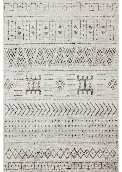 Kahve Etnik Modern Etnik Desenli Halı | Makinada Yıkanabilir | Hav Toz Vermez | Leke Tutmayaz | Kaymaz Taban | Dijital Makine Baskı | Salon Yolluk Mutfak Halısı