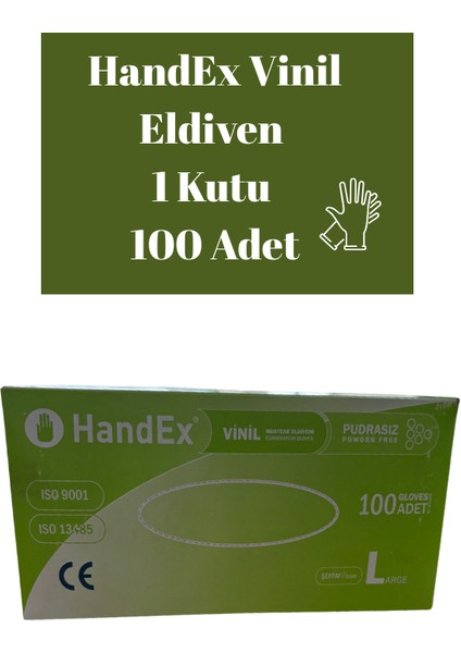 Vinil Muayene Eldiveni L Beden