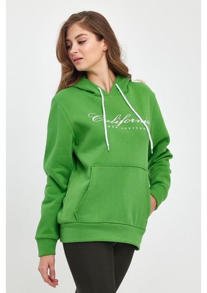 Süperlife Kadın Kapşonlu Rahat Kalıp Içi Polarlı 3 Iplik Californıa Baskılı Swetashırt SPR24SWK03 fiyatları