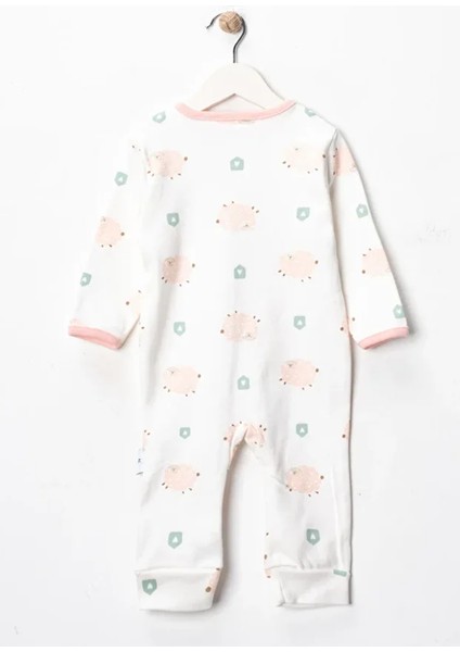 %100 Pamuk 9-12-18 Ay Kuzu Hayvan 3'lü Patiksiz Manşetli Tulum (Kız Erkek Bebek Çocuk) fırsatları