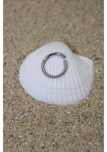 Piercing Cerrahi Çelik Piercing Burma Klipsli Kıkırdak Septum Tragus Conch Helix Silver Renk Halka fiyatları
