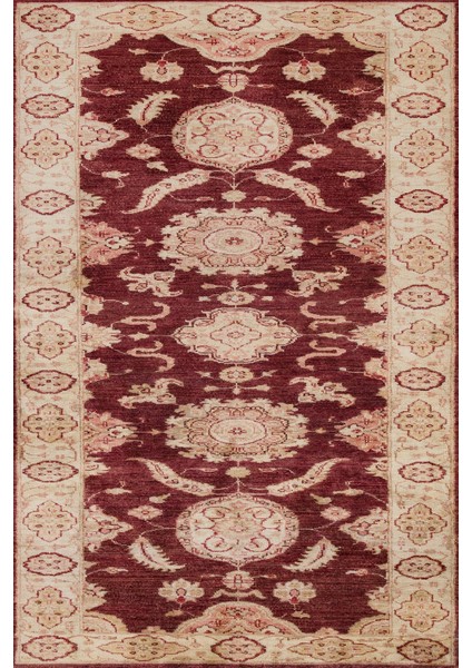 Bordo Madalyon Modern Etnik Desenli Halı | Makinada Yıkanabilir | Hav Toz Vermez | Leke Tutmayaz | Kaymaz Taban | Dijital Makine Baskı | Salon Yolluk Mutfak Halısı