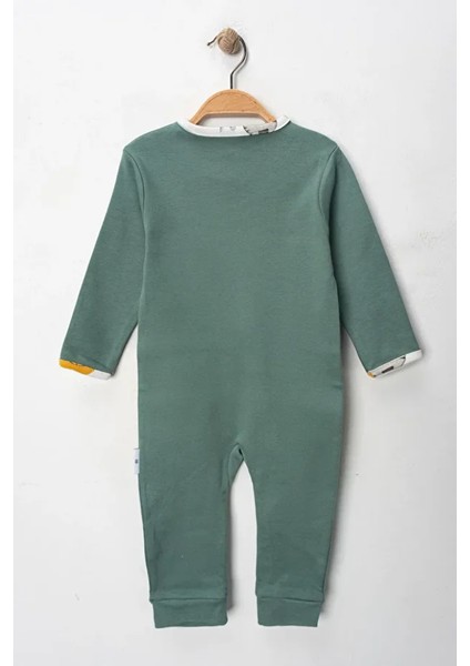 %100 Pamuk 9-12-18 Ay Renkli 3'lü Patiksiz Manşetli Tulum (Kız Erkek Bebek Çocuk)