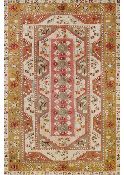 Yeşil Bordürlü Modern Etnik Desenli Halı | Makinada Yıkanabilir | Hav Toz Vermez | Leke Tutmayaz | Kaymaz Taban | Dijital Makine Baskı | Salon Yolluk Mutfak Halısı