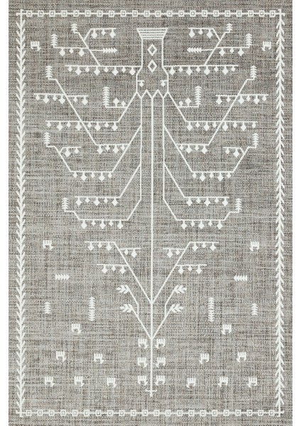 Kahve Etnik Modern Etnik Desenli Halı | Makinada Yıkanabilir | Hav Toz Vermez | Leke Tutmayaz | Kaymaz Taban | Dijital Makine Baskı | Salon Yolluk Mutfak Halısı