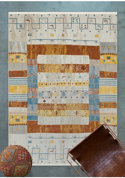 Krem Etnik Modern Etnik Desenli Halı | Makinada Yıkanabilir | Hav Toz Vermez | Leke Tutmayaz | Kaymaz Taban | Dijital Makine Baskı | Salon Yolluk Mutfak Halısı fiyatları