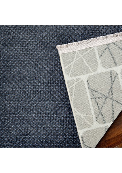 Mavi Geometrik Modern Etnik Desenli Halı | Makinada Yıkanabilir | Hav Toz Vermez | Leke Tutmayaz | Kaymaz Taban | Dijital Makine Baskı | Salon Yolluk Mutfak Halısı fırsatları