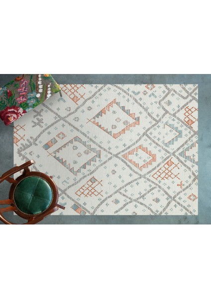 Mavi Etnik Modern Etnik Desenli Halı | Makinada Yıkanabilir | Hav Toz Vermez | Leke Tutmayaz | Kaymaz Taban | Dijital Makine Baskı | Salon Yolluk Mutfak Halısı modelleri