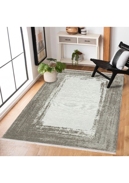 Kahve Çerçeveli Modern Etnik Desenli Halı | Makinada Yıkanabilir | Hav Toz Vermez | Leke Tutmayaz | Kaymaz Taban | Dijital Makine Baskı | Salon Yolluk Mutfak Halısı fiyatları