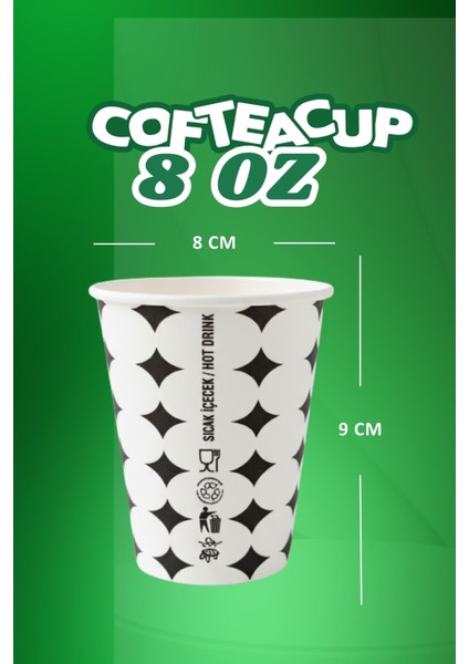 Yıldızlı Karton Bardak 500 Adet 8 Oz - 240 ml fırsatları