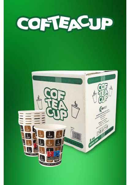 Yıldızlı Karton Bardak 500 Adet 8 Oz - 240 ml indirimleri