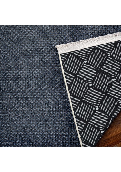 Siyah Geometrik Modern Etnik Desenli Halı | Makinada Yıkanabilir | Hav Toz Vermez | Leke Tutmayaz | Kaymaz Taban | Dijital Makine Baskı | Salon Yolluk Mutfak Halısı fırsatları