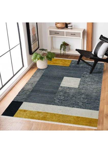 Antrasit Geometrik Modern Etnik Desenli Halı | Makinada Yıkanabilir | Hav Toz Vermez | Leke Tutmayaz | Kaymaz Taban | Dijital Makine Baskı | Salon Yolluk Mutfak Halısı fiyatları